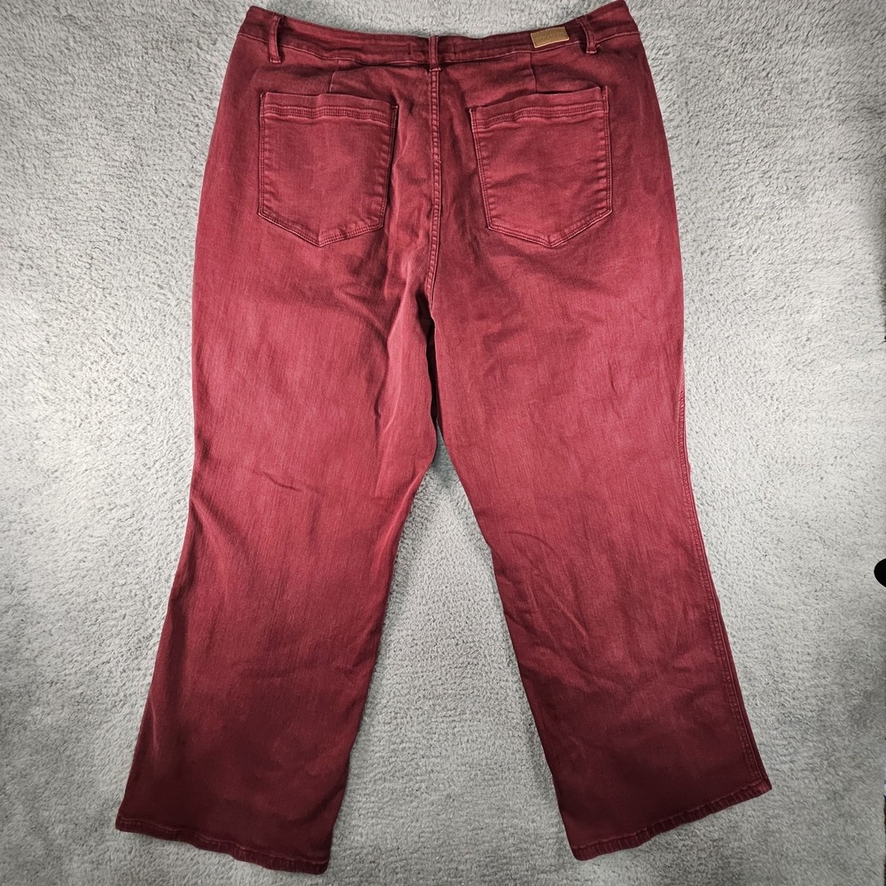 Judy Blue High Rise Seam Straight Jeans Womens 24W Burgundy Denim Preppy Casual - Picture 8 of 16